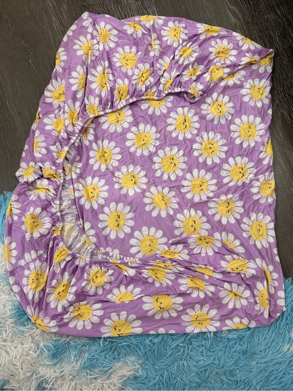 Little Sleepies Purple Daisy Fitted Crib Sheet